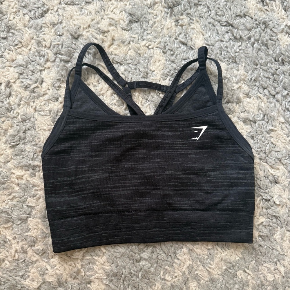 Gymshark Charcoal Strappy Sports Bra NWOT